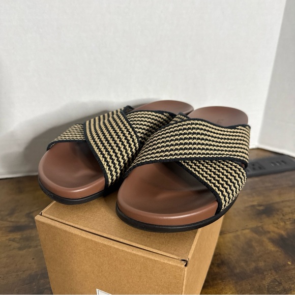 Rothy's Shoes - Rothy’s Women’s Sandals The Weekend Slide Toffee Stripe Size 6/12 NEW